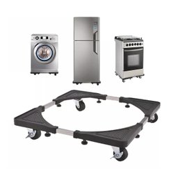 Suporte Móvel para Refrigerador Freezer Geladeira Inox com Trava - 4