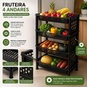 Ver imagem 3 de Fruteira Organizadora Fr-13 Multiuso Plástico PP Cozinha Preta Yeet