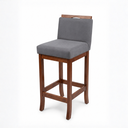 Ver imagem 5 de Mesa Bistrô Alta com 4 Banquetas Altas Londres Cinza/Pinhao