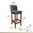 Ver imagem 3 de Mesa Bistrô Alta com 4 Banquetas Altas Londres Cinza/Pinhao