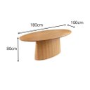 Ver imagem 2 de Mesa de Jantar Oval Tampo Laminado Madeira 1,80m x 1,0m