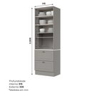Ver imagem 4 de Orre Quente 01 Forno 100% MDF com 2 Portas e 2 Gavetas Americana Cinza/Calcare
