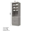 Ver imagem 4 de Orre Quente 01 Forno 100% MDF com 2 Portas e 2 Gavetas Americana Cinza/Calcare
