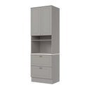 Ver imagem 3 de Orre Quente 01 Forno 100% MDF com 2 Portas e 2 Gavetas Americana Cinza/Calcare