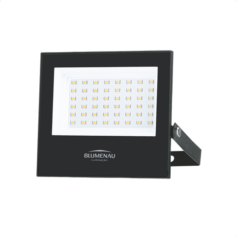Refletor Blumenau de Led Slim 50w Preto Bivolt 4000k Neutro