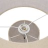 Abajur Luminária Decorativa Revestimento em Linho Mart3:bege - 3