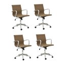 Ver imagem 1 de Kit 4 Cadeiras de Escritório Diretor Esteirinha em Corino Sevilha