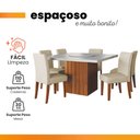 Ver imagem 7 de Conjunto Sala de Jantar Amsterdã New Mesa com Tampo Giratório 6 Cadeiras Trieste Madeirado/Bege