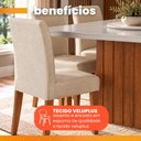 Ver imagem 6 de Conjunto Sala de Jantar Amsterdã New Mesa com Tampo Giratório 6 Cadeiras Trieste Madeirado/Bege