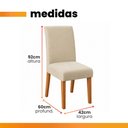 Ver imagem 4 de Conjunto Sala de Jantar Amsterdã New Mesa com Tampo Giratório 6 Cadeiras Trieste Madeirado/Bege