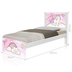 Cama Juvenil Barcelona Unicórnio com Colchão - 3