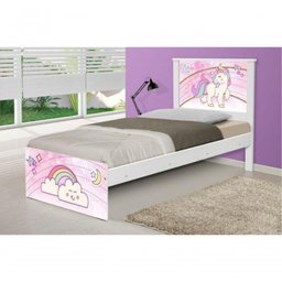 Cama Juvenil Barcelona Unicórnio com Colchão - 1