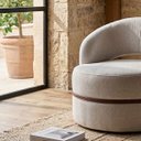Ver imagem 2 de Poltrona Decorativa Moderna Arredondada Confortável Luxo Paris:Linho Prata