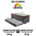 Ver imagem 7 de Bicama Box Baú Solteirão com Linho Cinza 96x203 com Colchão Relax Adorabile Molas Ensacadas Ecoflex