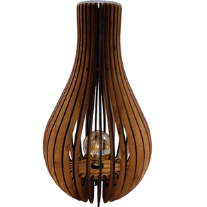 Abajur de chão luminária MDF formato gota 60cm