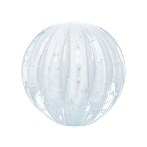 Bola/ Esfera de Decoração em Murano Branca Tam P