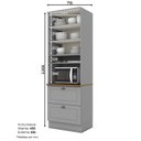 Ver imagem 4 de Torre Quente para Forno 2 Gavetas 2 Portas com Tampo Americana