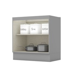 Balcão para Cozinha sem Tampo 2 Portas 1 Prateleira Americana - 4