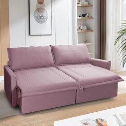 Sofá Cama Baú Ravello sem Caixa 2,26m Linho 3 Lugares - 1