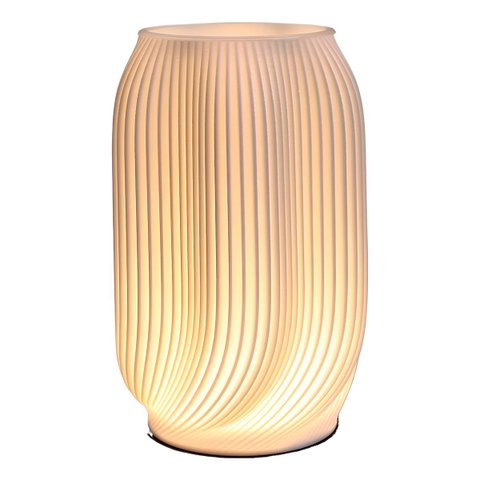 Abajur de Mesa LED Vaso de Flores Moderno 3 Tons de Branco