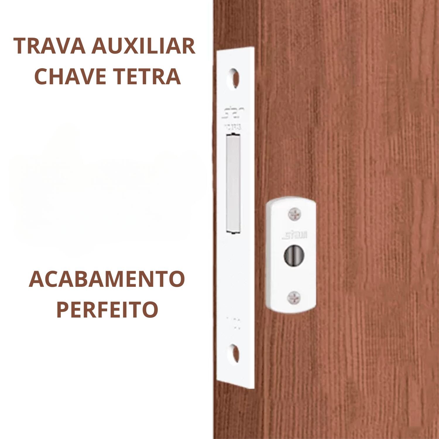 Fechadura Trava de Segurança Auxiliar Chave Tetra 1003 Stam - 2