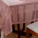 Ver imagem 2 de Toalha de Mesa Renda Color 4 Lugares 100% Poliéster 150m x 150m Rose Interlar