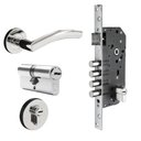 Ver imagem 1 de Fechadura Porta 4 Pinos Cil 7cm Multiponto Maçaneta FAN9010P