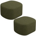 Ver imagem 1 de Kit 02 Puffs Decorativo Orgânico para Living Quarto 70cm Doha W01 Linho Verde- Lyam Decor