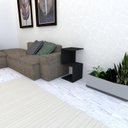 Ver imagem 2 de Mesa Lateral Preto Aparador de Sofa Sala Mesa Lateral Cama Mesa de Canto Sala de Estar