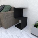 Ver imagem 1 de Mesa Lateral Preto Aparador de Sofa Sala Mesa Lateral Cama Mesa de Canto Sala de Estar