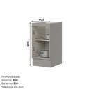 Ver imagem 4 de Balcão para Cozinha sem Tampo 1 Porta 1 Prateleira Americana Cinza