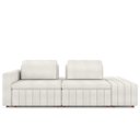 Ver imagem 5 de Sofá Ilha e Puff Sala Living 285cm Siesta M22 Bouclê Bege Claro - Mpozenato