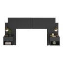 Ver imagem 2 de Cabeceira Casal/Queen com 2 Mesas de Cabeceira 232cm Multimóveis MP4325 