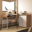 Ver imagem 1 de Escrivaninha Mesa Escritório em L 133,5x101,6cm 2 Portas Chicago