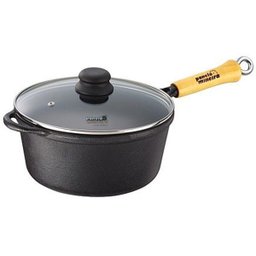 Caçarola Cabo de Madeira Tampa vidro 2,2 litros 21 cm - 1