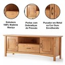 Ver imagem 2 de Kit Rack para TV de até 60" e Aparador 100% Madeira Ballena Carvalho