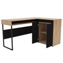 Ver imagem 6 de Escrivaninha Mesa Escritório em L 133,5x101,6cm 2 Portas Chicago