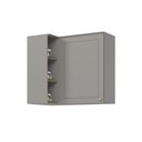 Ver imagem 3 de Armário Aéreo Canto Reto 94cm 100% MDF com 1 Porta e Nicho Cinza Americana