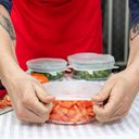 Ver imagem 3 de 2 X Kits de 6 Tampas Tampa Tudo Ecológicas Silicone Branco (12 Unds)