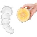 Ver imagem 6 de 2 X Kits de 6 Tampas Tampa Tudo Ecológicas Silicone Branco (12 Unds)