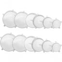 Ver imagem 2 de 2 X Kits de 6 Tampas Tampa Tudo Ecológicas Silicone Branco (12 Unds)