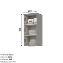 Ver imagem 4 de Armário Aéreo de Cozinha 1 Porta Americana Cinza