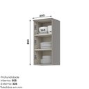 Ver imagem 4 de Armário Aéreo de Cozinha 1 Porta Americana Cinza