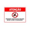 Placa de Sinalização Proibido Sentar na Escada 20x30cm Tacolado 05 Unidades - 1