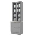 Ver imagem 3 de Paneleiro 2 Portas de Vidro 2 Gavetas com Tampo Americana