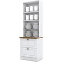 Ver imagem 2 de Paneleiro 2 Portas de Vidro 2 Gavetas Branco com Tampo Americana