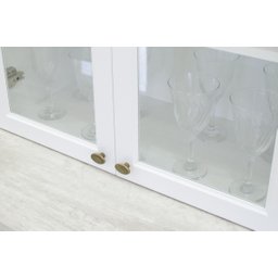 Paneleiro 2 Portas de Vidro 2 Gavetas Branco com Tampo Americana - 5