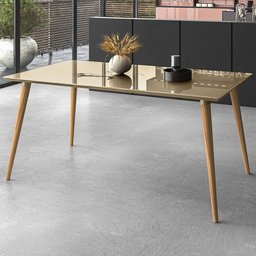 Mesa de Madeira Veneza Champagne 050.359 - Casa D - 1