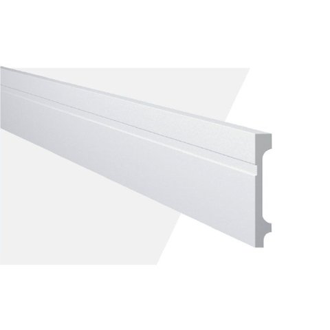 Rodapé de Poliestireno Frisado 11CMX2,44m Rende 2,44MMF11 Gart Branco