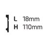 Rodapé de Poliestireno 11cm x 18mm x 2.44m Frisado MF11 NMC - 3